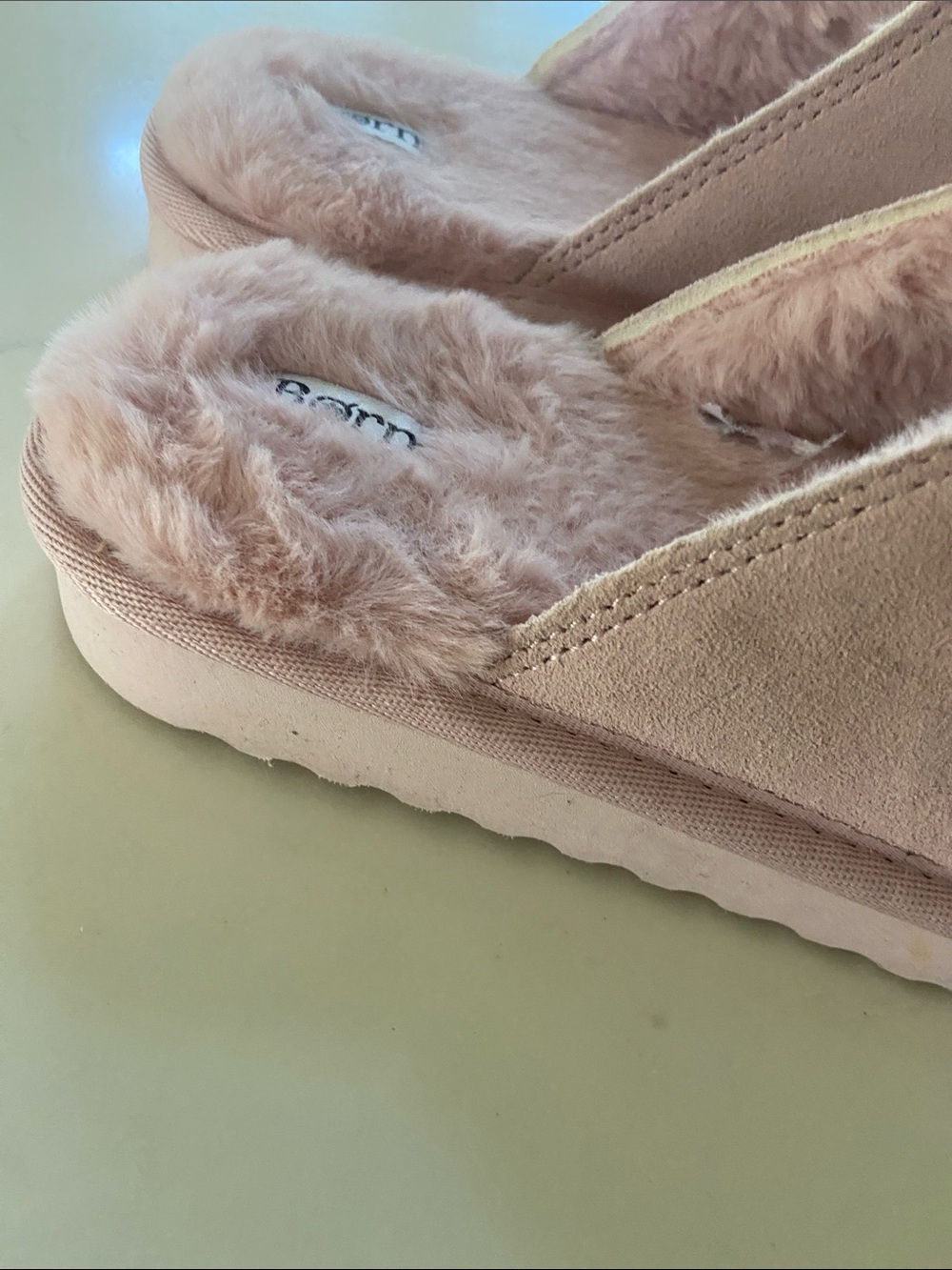 Born Blush Pink Faux Suede Slip-On Slippers - Picture 9 of 15